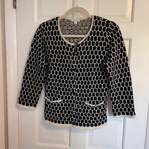 Patterned Button Up Sweater